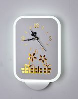 Светильник светодиодный часы Мелодия Света Цветы 6281-26W 26Вт 220В Белый картинка 